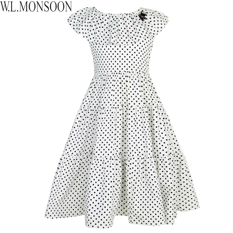 W.L.MONSOON Girls Summer Dress 2018 Brand Kids Dresses for Girls Costume Robe Princesse Enfant Fille Children Dot Dress 3-12Y W.L.MONSOON Girls Summer Dress 2018 Brand Kids Dresses for Girls Costume Robe Princesse Enfant Fille Children Dot Dress 3-12Y