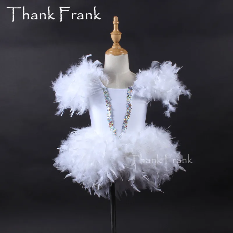 

Girls Feather Latin Dance Dress Women Leotard Dance Dresses Kids Adult White Sequin Latin Dance Costume Children's Bodysuit C509