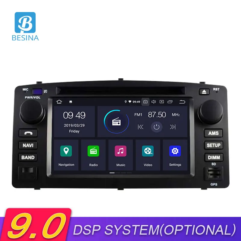 

Besina Android 9.0 Car DVD Player For Toyota Corolla E120 BYD F3 Multimedia GPS Navigation Stereo 2 Din Car Radio WIFI Autoaudio