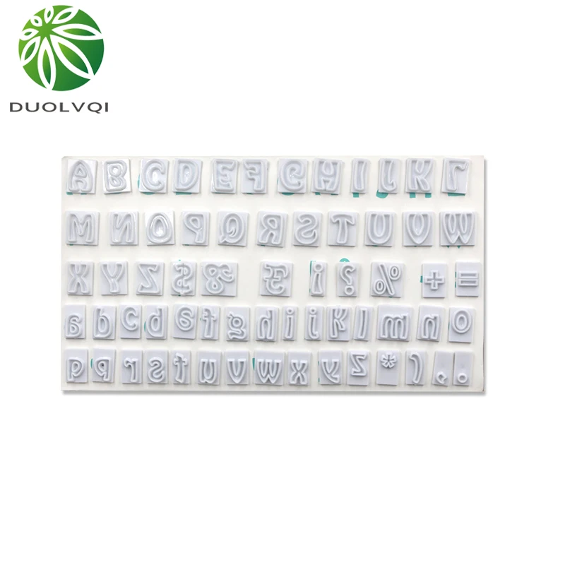 

Duolvqi 64pcs/Lot Cake Cookie Pastry Decoration Mould English Letters Alphabets Symbol Fondant Molds DIY Dessert Baking Tools