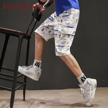 KUANGNAN Япония длиной до колена Мужские шорты Карго спортивные мужские шорты летние мужские шорты хлопок Мужская одежда новое поступление