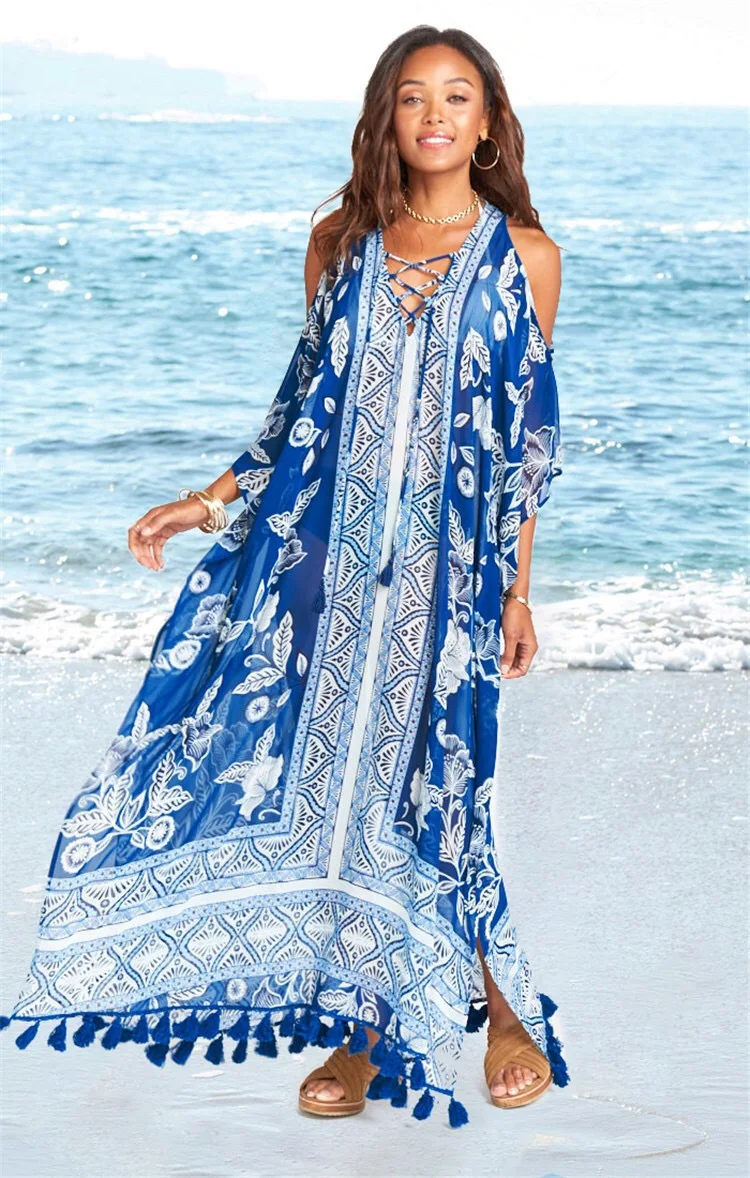Cover Up Bathing Suit Cover Up Beach Tunic Dress Beachwear-1
