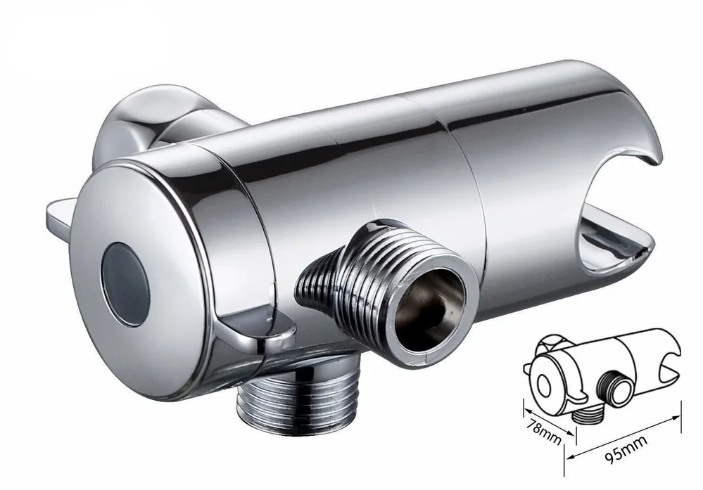 3 Way Shower Head Diverter Valve, Shower Arm Mounted with shower holder