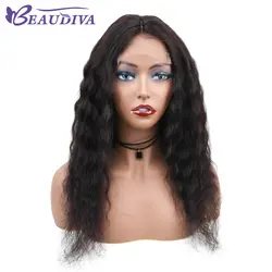 Beaudiva бразильские Свободные волны человеческие волосы парики remy волосы 4*4 парик фронта шнурка с волосами младенца около 130% плотность