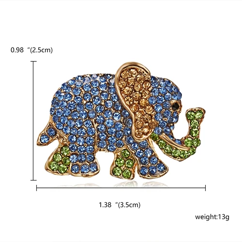 Модная брошь с жирафом, лошадью, слоном, лосем, оленем, булавки для женщин, эмаль, мультяшное украшение, брошь, мужской костюм, ювелирные изделия, аксессуары - Окраска металла: Elephant