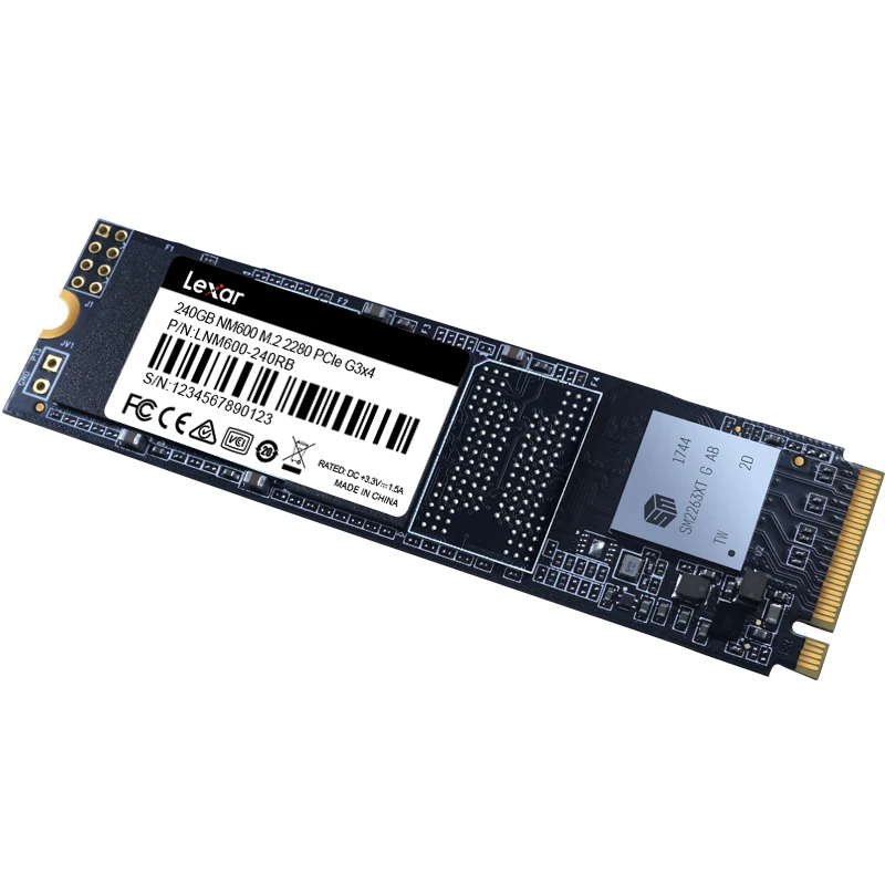 Lexar NM600 3D NAND SSD 240 ГБ M.2 2280 NVMe PCIe Gen3x4 Внутренний твердотельный жесткий диск HDD для