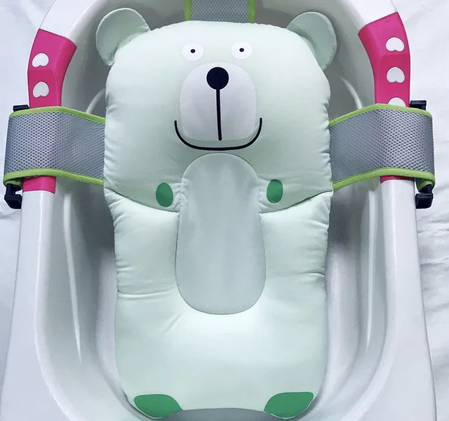 Дропшиппинг новорожденных Ванна плавающий коврик детская ванночка детский душ портативная воздушная Подушка кровать безопасность сиденье для купания - Цвет: Green Dog