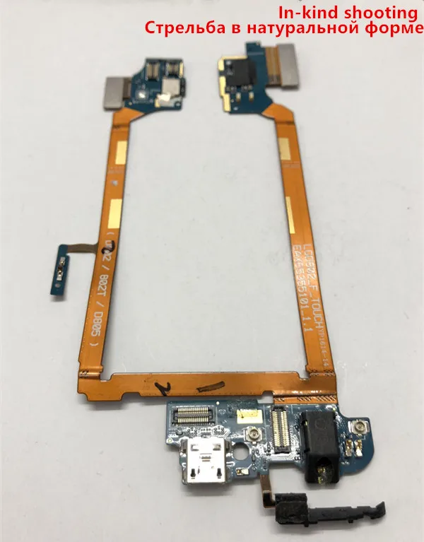 original Flat Cable for LG G2 D802 G2 D805 headphone connector charge connector microphone with components used tested 