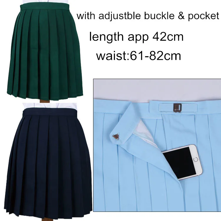 Для женщин летние JK школьная Униформа юбка Mori Girl Harajuku Японский Элегантный дизайн Высокая талия карман Короткие плиссированные юбки