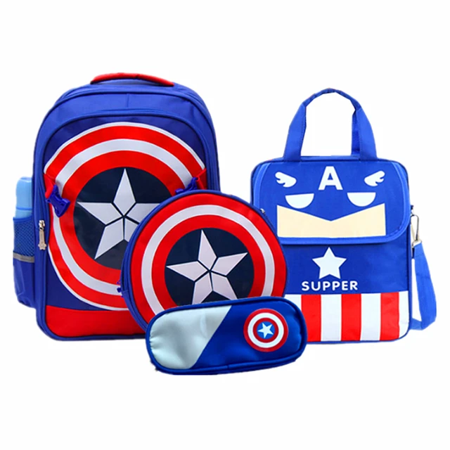 Captain America School Bags Boys Primary Students Backpacks Children Captain America School Bags Boys Primary Students Backpacks Children Schoolbag Kids The Avengers Composite Bag