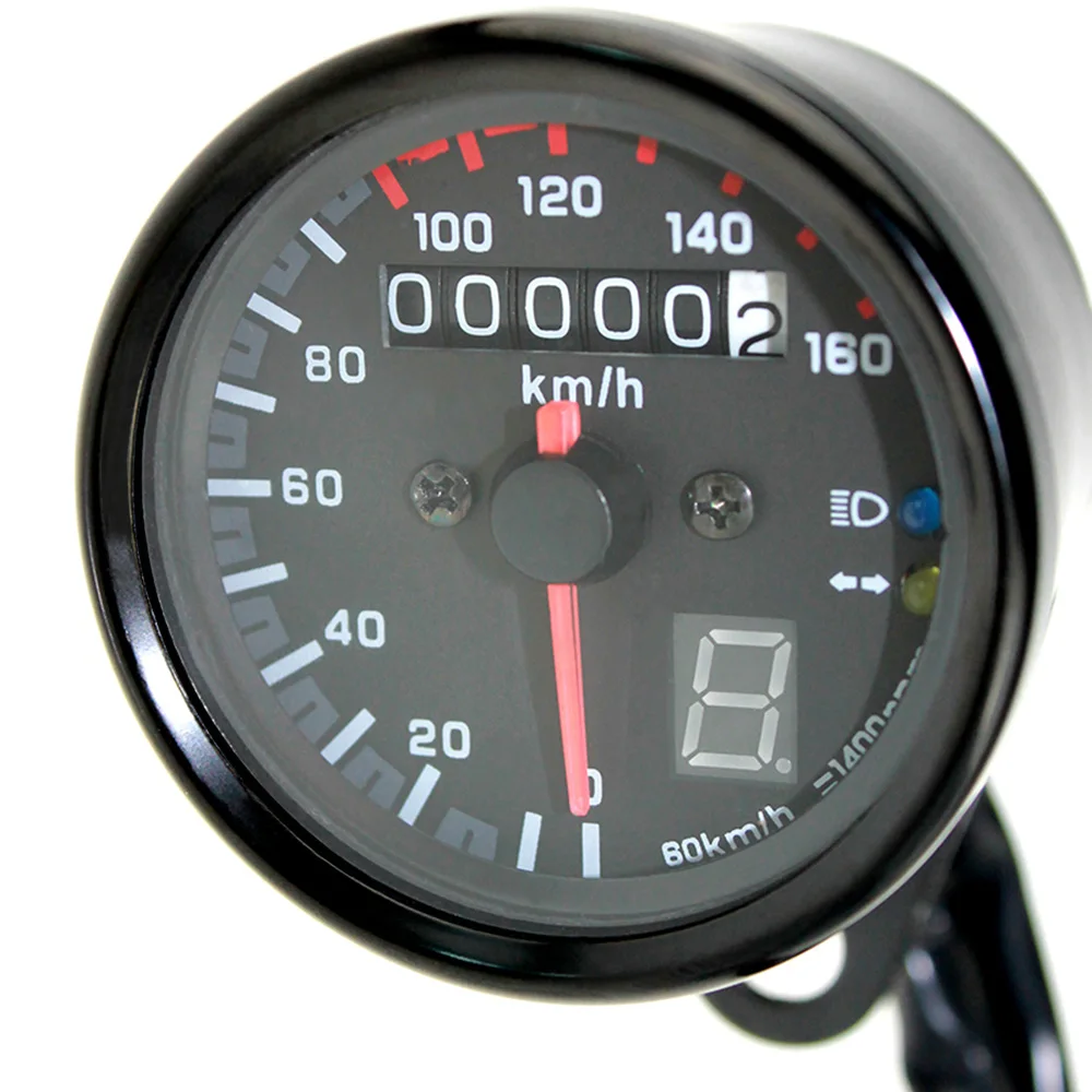 

12V Universal Motorcycle Speedometer Tachometer Gauge w/ LED Backlight
