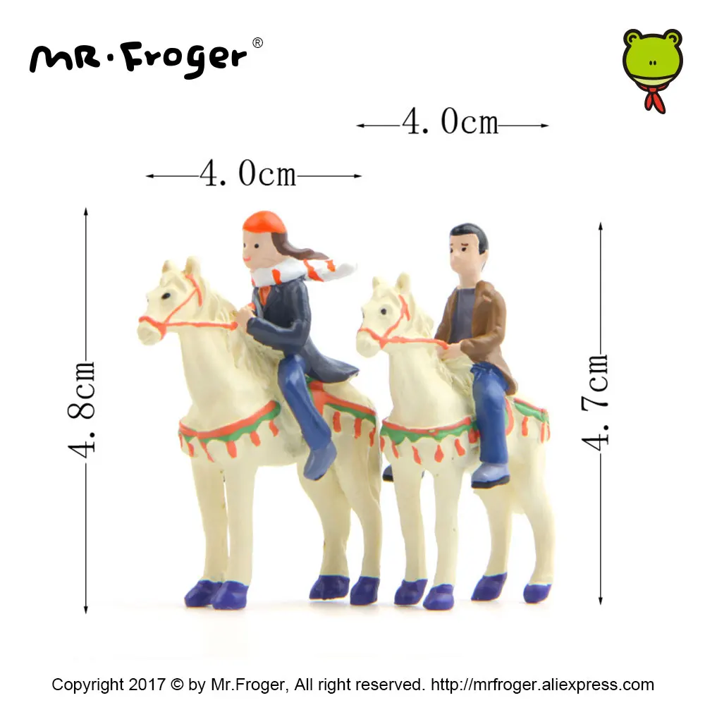 Mr Froger ZAKKA Kartun Pasangan Micro Miniatur Patung Patung Action