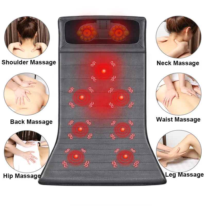 US $435.90 Household Massage Mattress Cervical Massager Neck Waist Back Kneading Vibration Hot Multifunctional Body Massage Mat