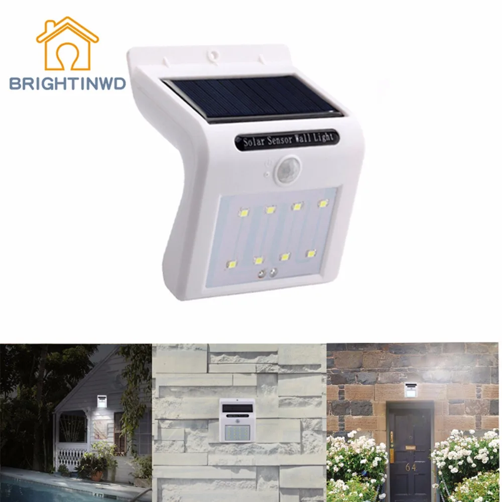Us 10 21 30 Off 8 Led Wireless Motion Sensor Solar Light Waterproof Outdoor For Patio Garden Activated Auto On Brightinwd In