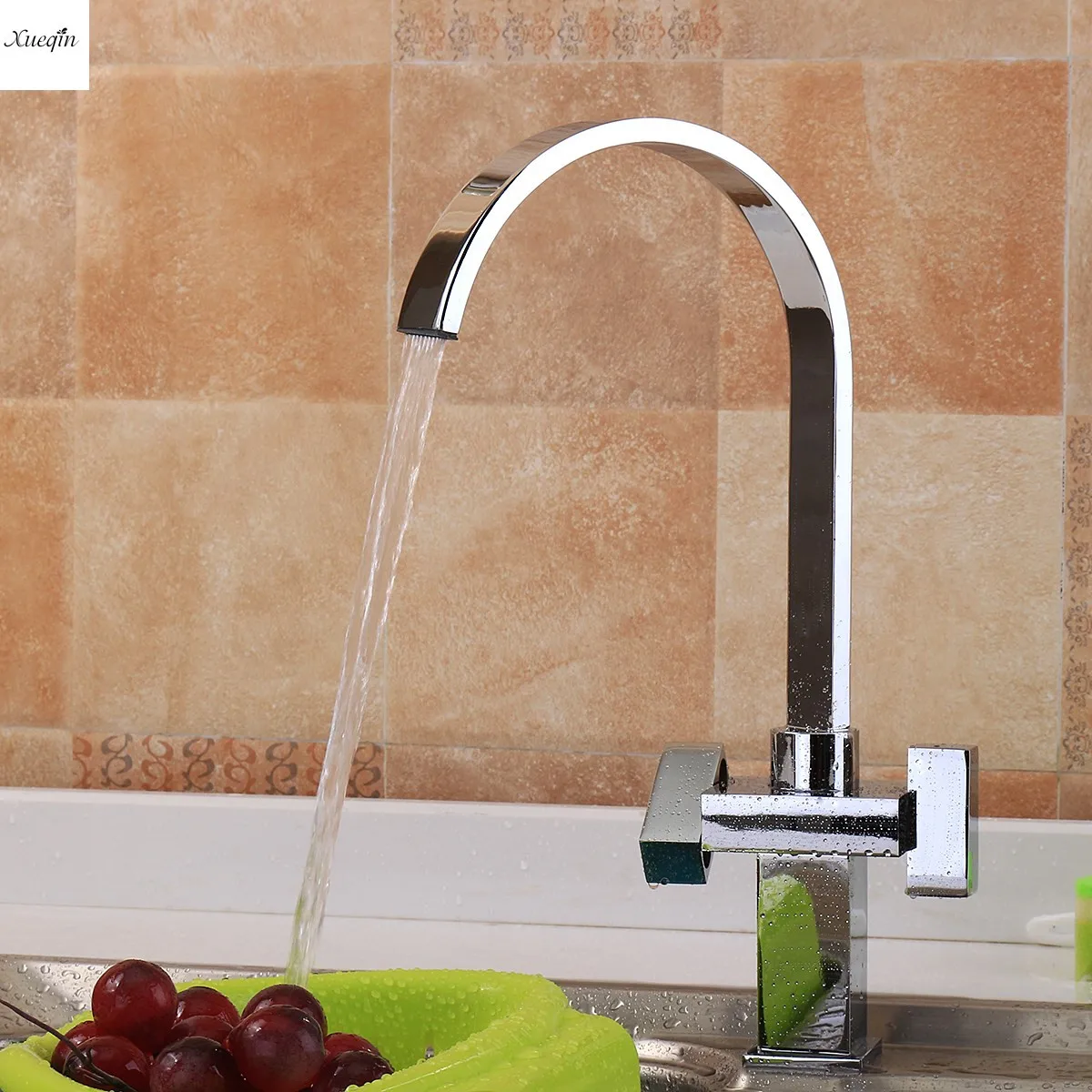 Buy Square Monobloc Dual Lever Waterfall Kitchen Sink