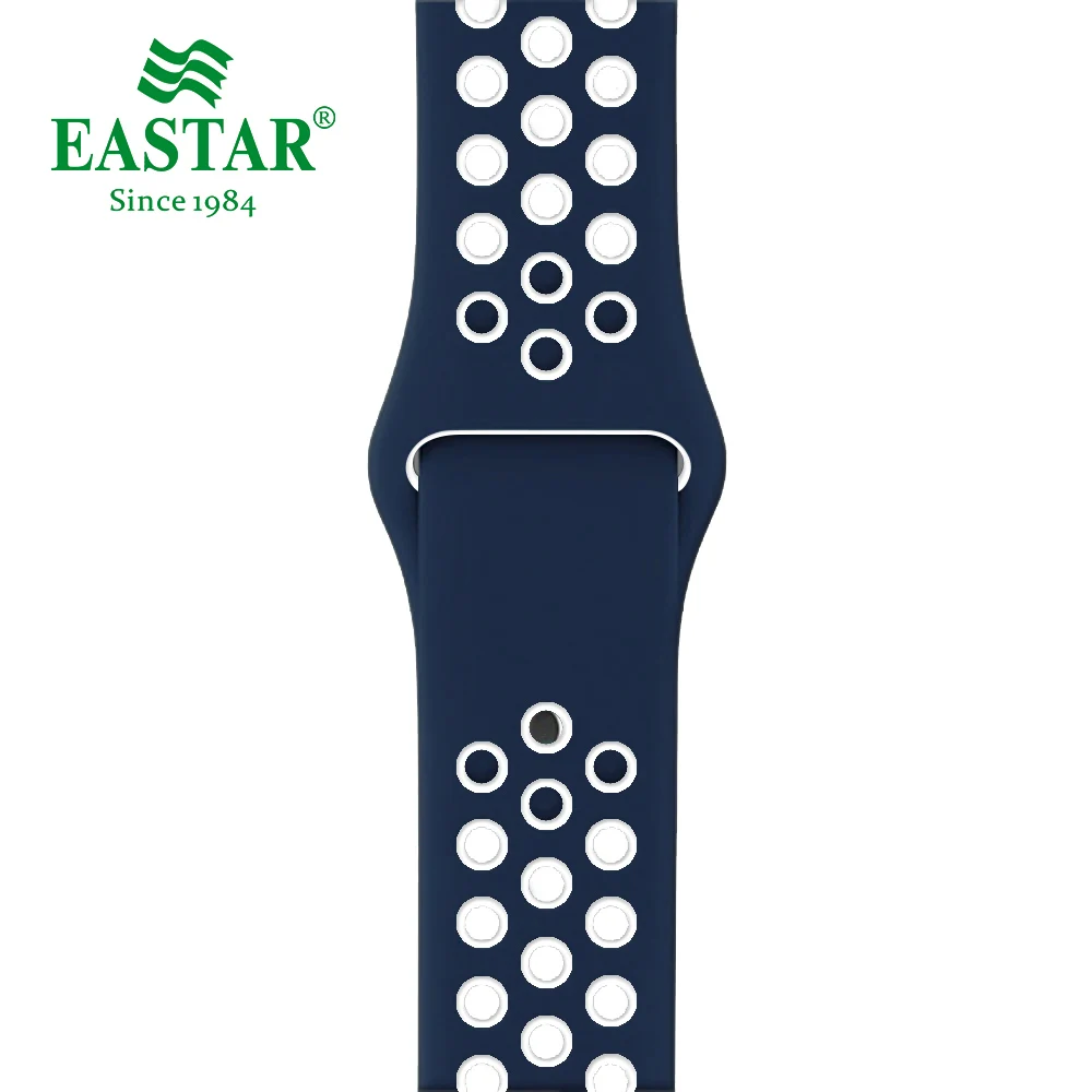 Eastar красочный наручный ремешок мягкий силиконовый 42 мм/38 резиновые спортивный браслет для наручных часов Apple Watch Series 5 4, 2, 3, ремешок для наручных часов iWatch модель Sports