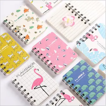 

1PC Cute Animal Cartoon Coil Pocket Mini Notebook To Do It Note Small Dairy Weekly Planner Memo Notepad School Office Stationery