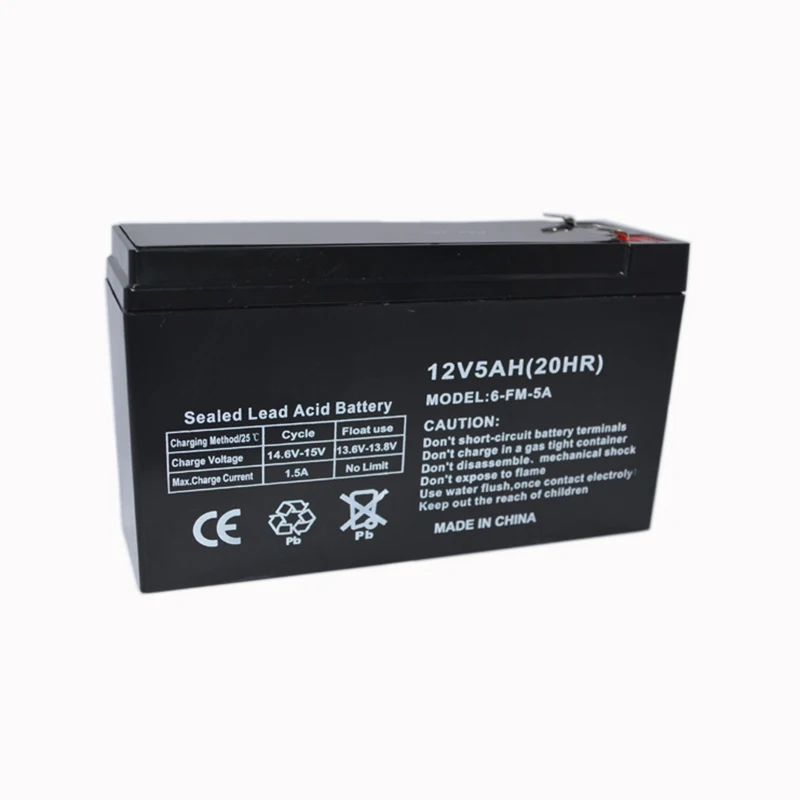 12V 5.0AH Battery Sealed Storage Batteries Lead Acid Rechargeable for security and protection system