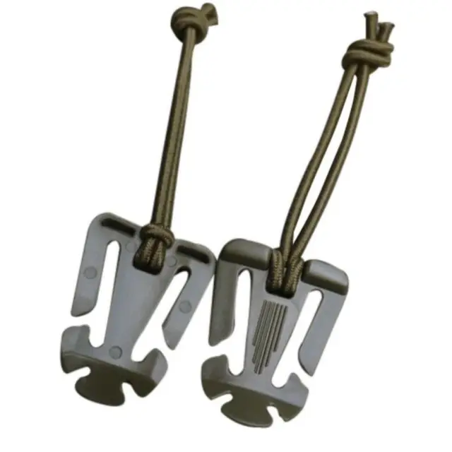 2pcs Outdoor camping Elastic Rope Triangle Fixing Clip Clamp Climbing