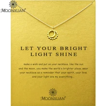 

Sun Moon Choker Necklace Women Jewelry Kolye Collar Collares Statement Necklaces Pendants Handmade Geometric Clavicle Chains Q67