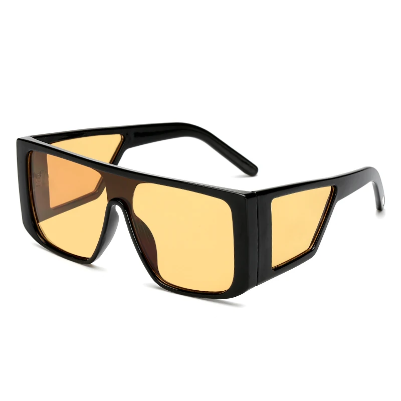 Цельные солнцезащитные очки с прозрачными линзами, негабаритная квадратная оправа, роскошные брендовые солнцезащитные очки, стильные трендовые модели lentes de sol mujer