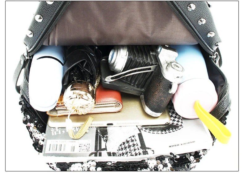 CHARA'S/сумка на плечо с пайетками, Прошитый рюкзак, белая сумка, женский рюкзак с защитой от кражи, новинка весны