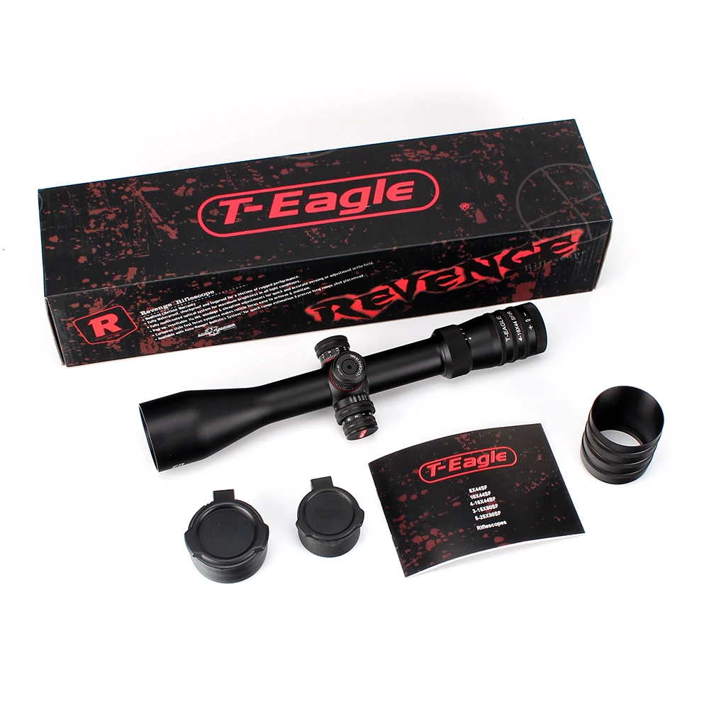 T-Eagle ER 4-16X44 SFIR Hunting Riflescope Side Parallax Glass Etched Reticle Turrets Lock Reset Built-in Bubb Level Rifle Scope (2)