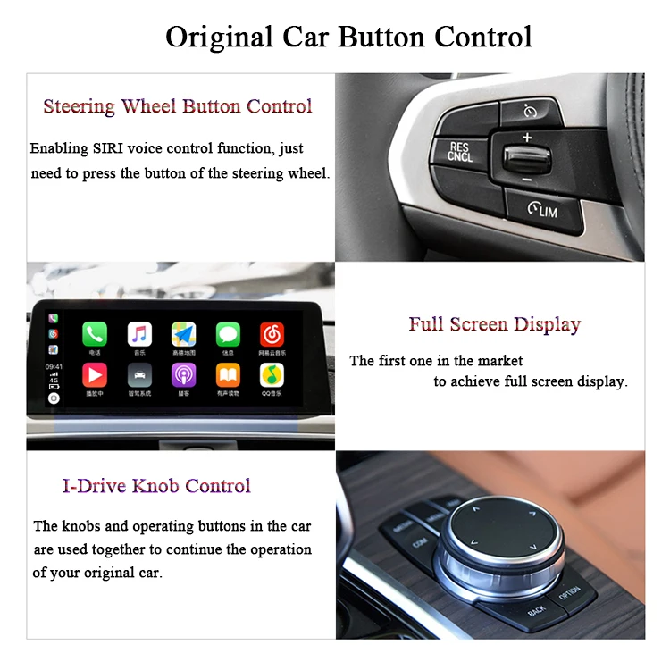 Cheap Wireless CarPlay Android Auto Retrofit Box for BMW CIC All Series Support Latest IOS 13 Reversing Camera Module 4