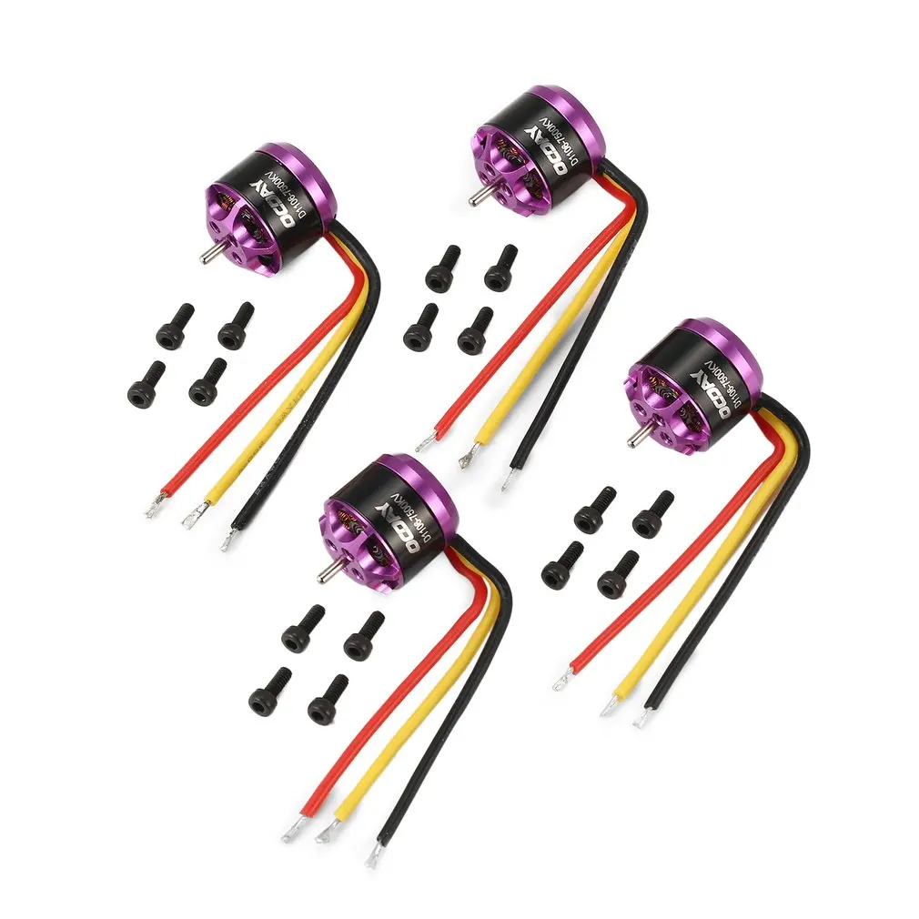 

Original 4pcs 1106 7500KV 3-4S Brushless Motor for 60mm 70mm 80mm 90mm 100mm Mini RC Racing Drone RC FPV Quadcopter HOT!