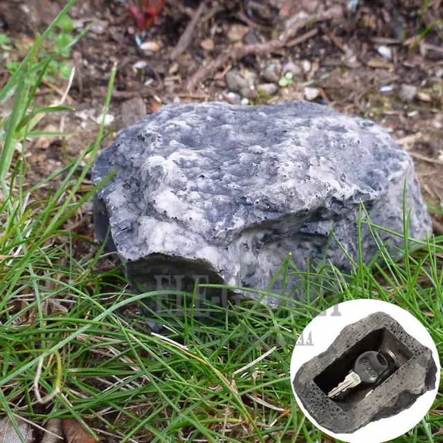 New Outdoor Garden Key Safe Box Hidden Rock Hide Keys In Stone Safety Storage Box For Home RV Key Safes 1