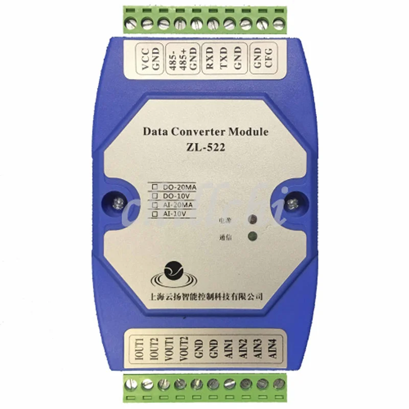 4 Analog Output Rs232/rs485 Dual Serial Port 010v To Modbus 420ma