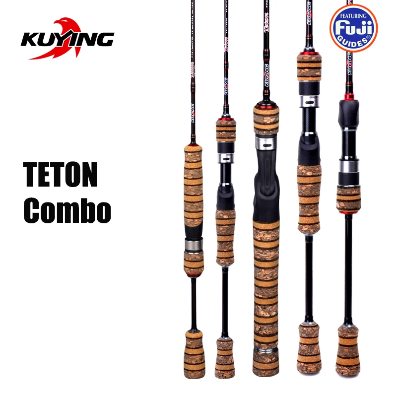 Isca de Pesca Kuying Teton 1.56 m 1.8 m 1.86 m 1.9 m 1.92 m 1.98 m Super Ultra Macio Baitcasting Fundição Spinning Vara Pólo Cane Combo