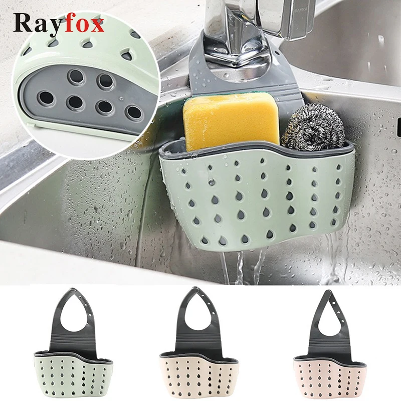 

Kitchen Tools Utensils Double Pocket Storage Hanging Basket Drainer Home Bathroom Kitchen Sink Rack Holder Kitchen Gadgets Goods