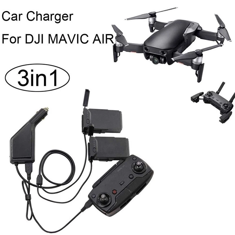 

3 in 1 Car Charger Hub Remote Controller Charger For DJI Mavic Air Remote Controller Drone Accessories