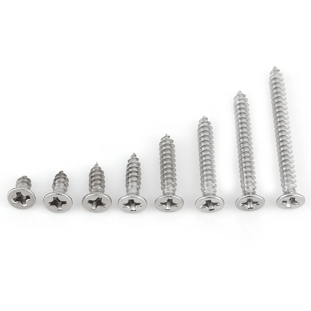 

200pcs M3 Self Tapping Screws Woodworking Tool Accessory Assortment Kit Screws Countersunk Head Screw Miniature Screw