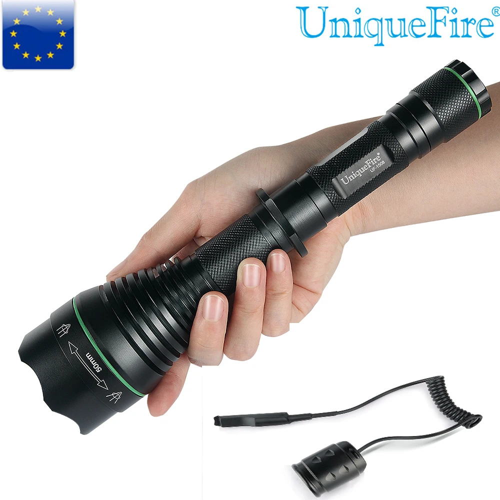 Uniquefire Открытый Масштабируемые фонарик с 5 режимов света 1508 T50 с XM-L светодиодный лампы мощные лампы факел светодиодный + крысиный хвост