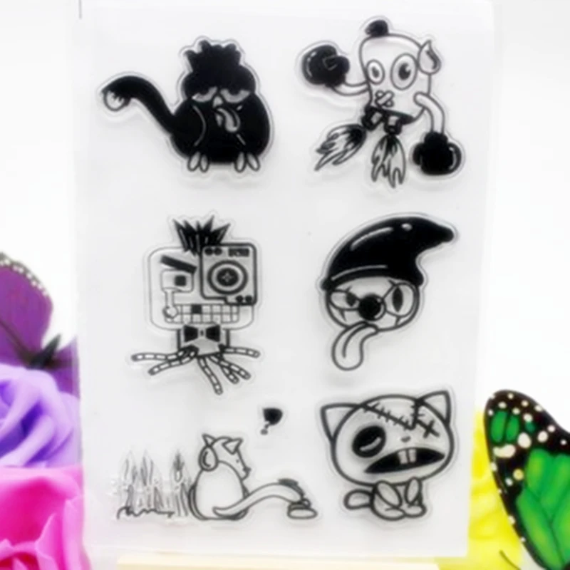 

SCS65 Animals Silicone Clear Stamps for Scrapbooking DIY Album Cards Decoration Embossing Folder Craft Rubber Stamp Tools New