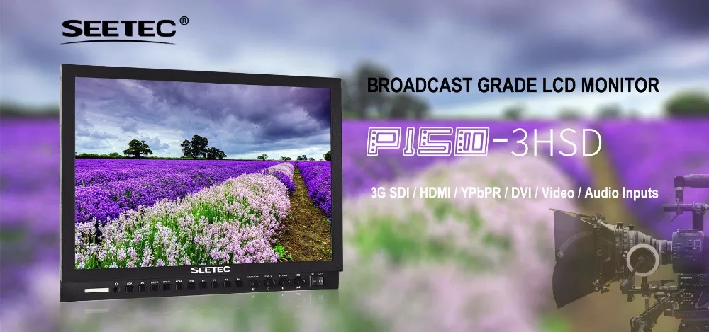 Seetec P150-3HSD 15 ''SDI вещательный монитор HD 1024x768 ЖК-экран пленочная камера полевая профессиональная с 3g SDI HDMI AV YPbPr DVI