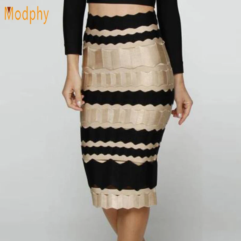 

Women sexy patchwork ruffles mid-calf Bandage Skirt Good Elastic Stretch Skirts Drop Shipping HL361