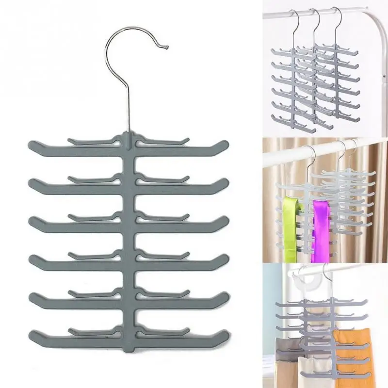 

1pcs Rack Closet Organizer Neck Ties Necktie Belt Scarves Non-slip Holder Hanger
