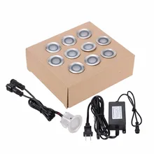 10PCS LED Deck Light Waterproof Stainless Steel Recessed Underground Lamp DC12V Spotlight Stair pathway Garden Light