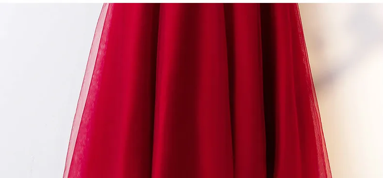 Горячая Распродажа элегантные Бордовые женские вечерние платья ТРАПЕЦИЕВИДНОЕ кружевное Тюлевое платье длиной до колен с коротким рукавом Vestidos