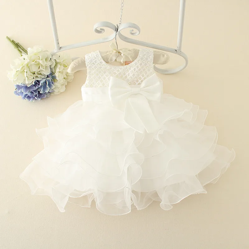 Lace flower girls wedding dress baby girls