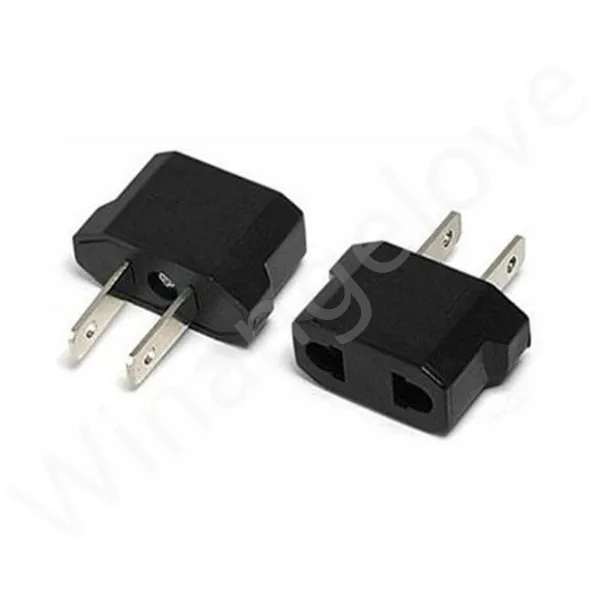 

1000pcs US American Plug Adapter 2 Pin EU European Euro China To US Travel Adapter Plug Outlet Power Converter Electric Socket