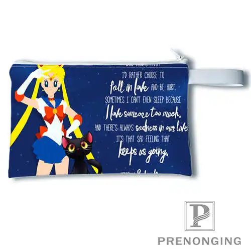 Пользовательский Sailor_Moon кошелек с рисунком, кошелек на молнии, нулевой кошелек, сумки для ключей, модный небольшой женский кошелёк #19-01-22-3-148