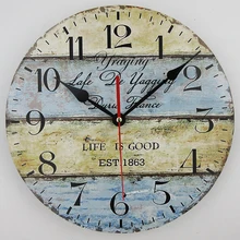 Reloj de pared moderno 3D MDF redondo, novedad de 2019, Relojes de pared Vintage, relojes de cuarzo Vintage para decoración del hogar, regalos Wandklok