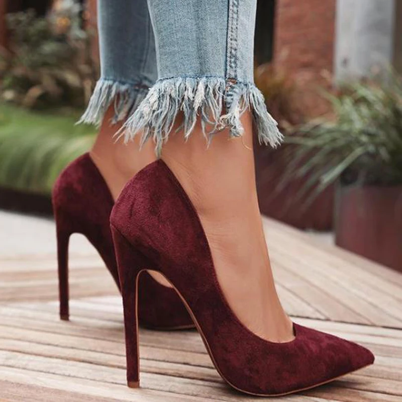 Pointed-Toe-Women-Pumps-Elegant-Women-Pumps-High-Heels-Suede-Leather-Office-Lady-Shoes-Thin-Heel