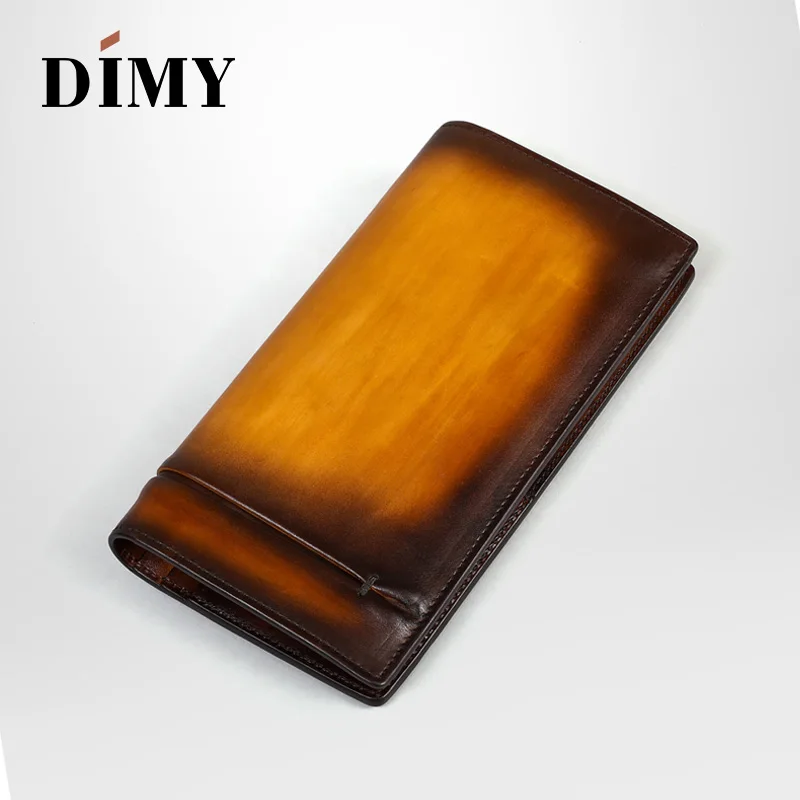 Dimy винтажные мужские кошельки кожаный держатель для карт лаконичная сумка денег