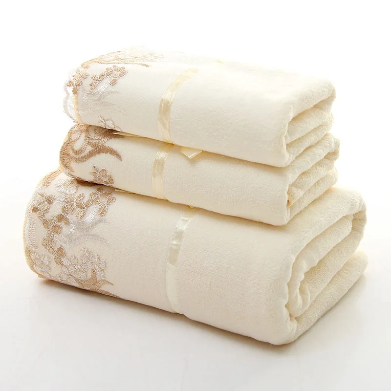 Набор полотенец из микрофибры 3 шт./компл. кружево 1 шт. банное полотенце 2 шт. ручное полотенце быстросохнущие полотенца для ванной для взрослых strandlaken бесплатно
