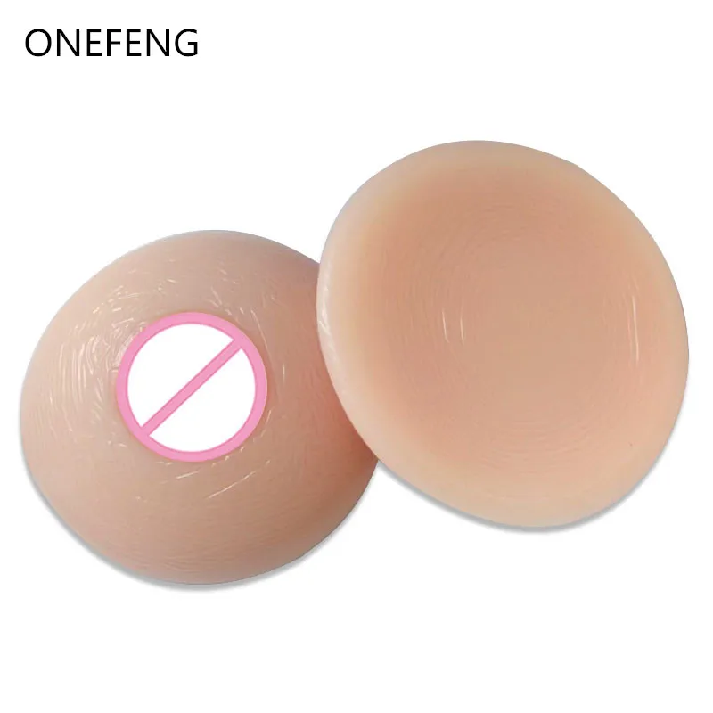 

ONEFENG AR Round Shape Large Silicone Breast Forms for Transgender Cross Dressing Breast Forms Big Boobs 2000g/pair 42D 44D